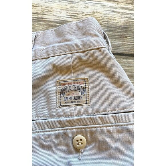 Vintage Polo Ralph Lauren Shorts Mens Khaki Pleated Authentic Dry Goods 40 - Picture 3 of 5